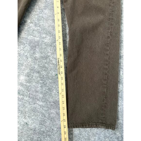 Levi 501 Jeans Brown Mens 36x30 Button Fly Wide Leg Boot Cut Denim Western - Picture 4 of 9